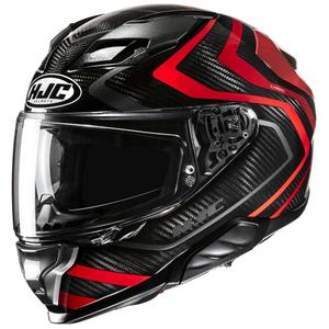 Casque moto intégral HJC F71 Carbon Nevio MC1 noir-rouge