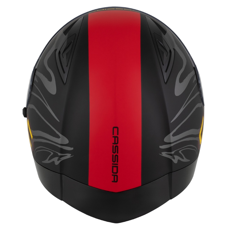 Casque intégral Cassida Orbit Multivers noir mat-rouge-gris-jaune