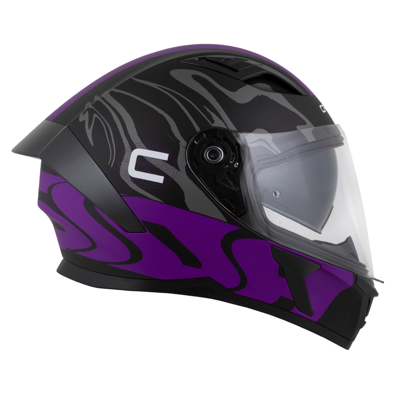 Casque intégral Cassida Orbit Multivers noir mat-violet-gris-blanc