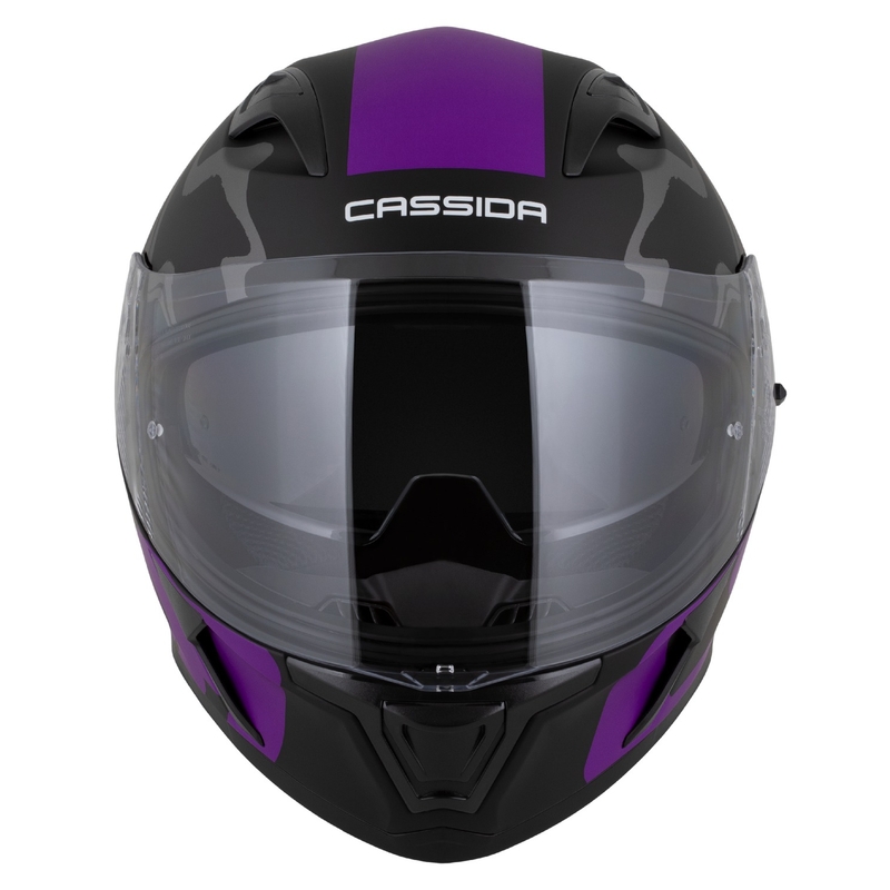 Casque intégral Cassida Orbit Multivers noir mat-violet-gris-blanc