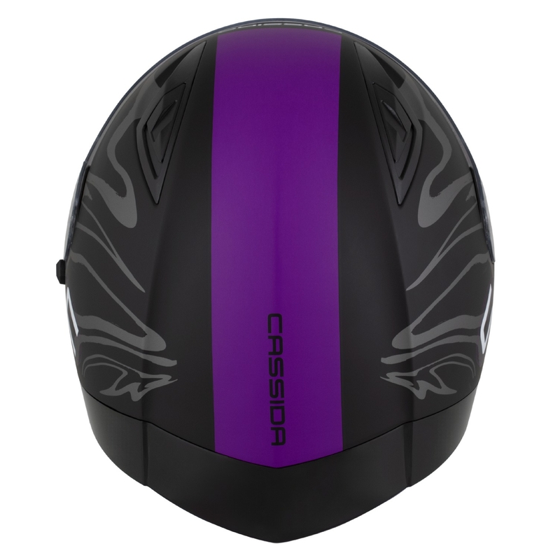 Casque intégral Cassida Orbit Multivers noir mat-violet-gris-blanc