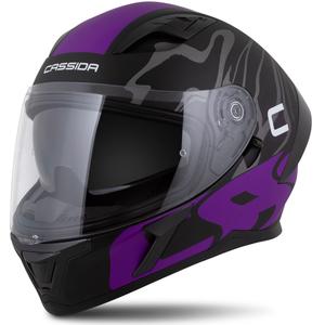 Casque intégral Cassida Orbit Multivers noir mat-violet-gris-blanc