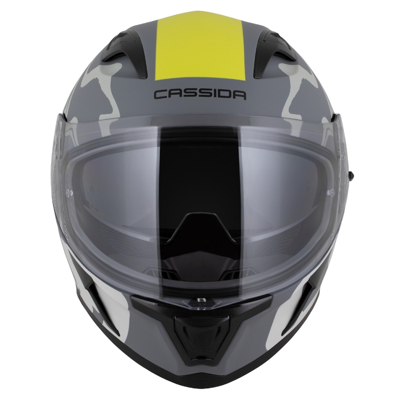 Casque intégral Cassida Orbit Multivers gris mat-jaune fluo-noir