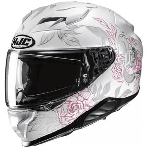 Casque moto intégral HJC F71 Eliz MC8 blanc-gris