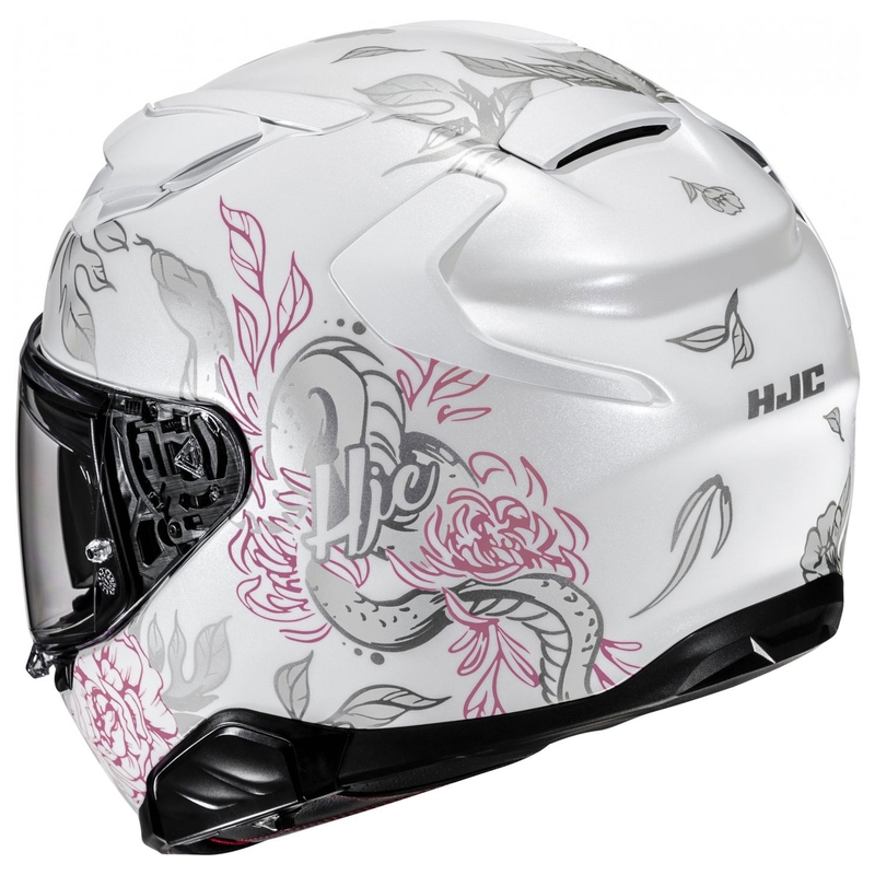 Casque moto intégral HJC F71 Eliz MC8 blanc-gris