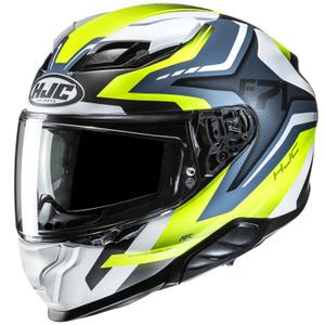Casque moto intégral HJC F71 Fes MC3HSF blanc-jaune fluo
