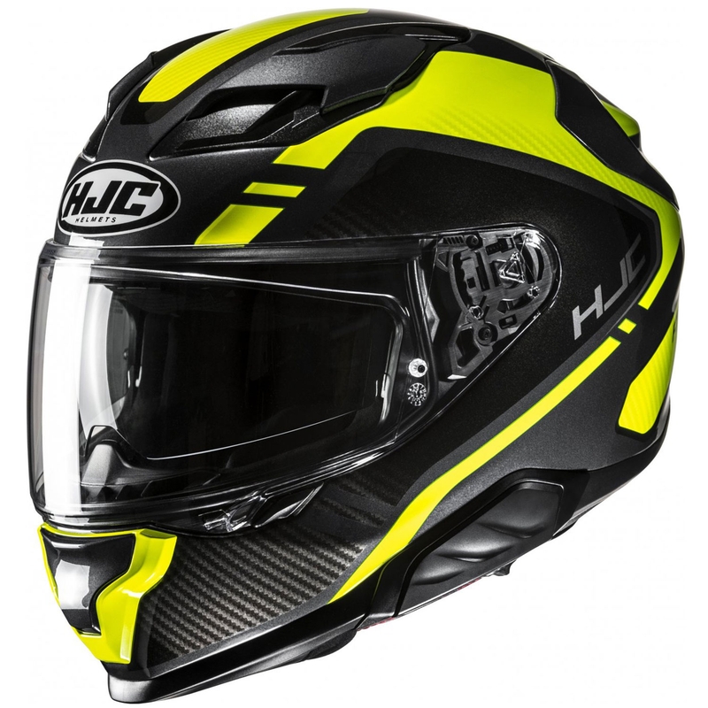 Casque moto intégral HJC F71 Tozz MC3H noir-jaune fluo