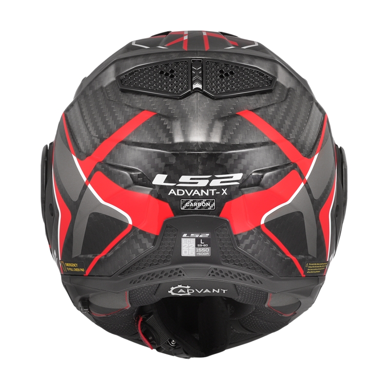 Casque moto modulable LS2 FF901 Advant XC Future II noir-rouge