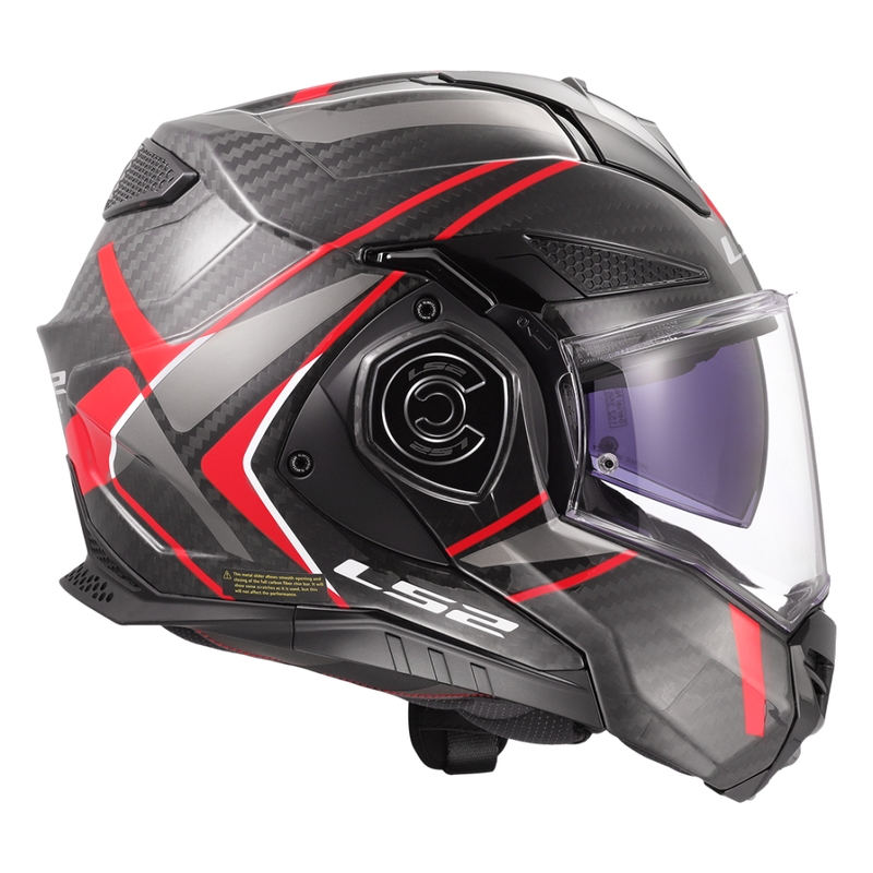 Casque moto modulable LS2 FF901 Advant XC Future II noir-rouge