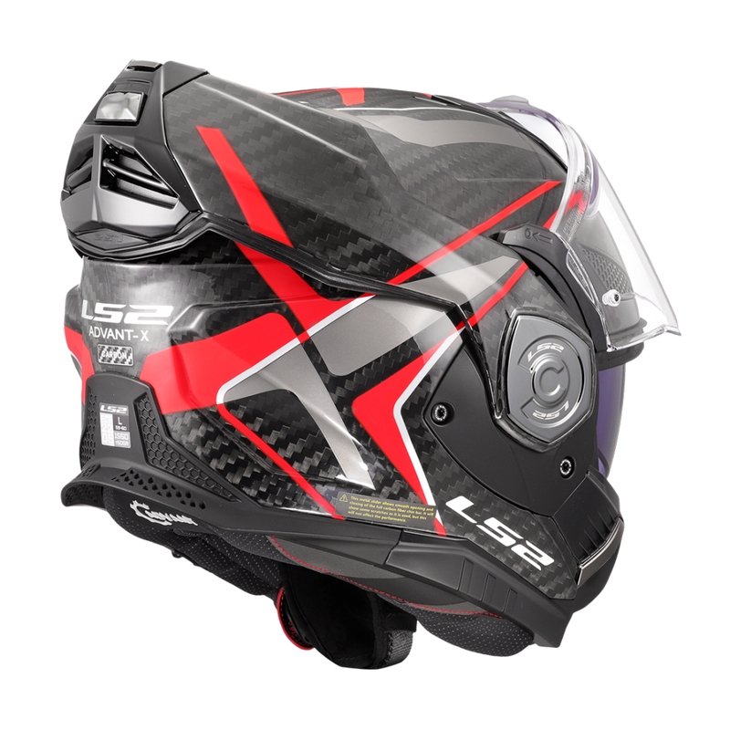 Casque moto modulable LS2 FF901 Advant XC Future II noir-rouge