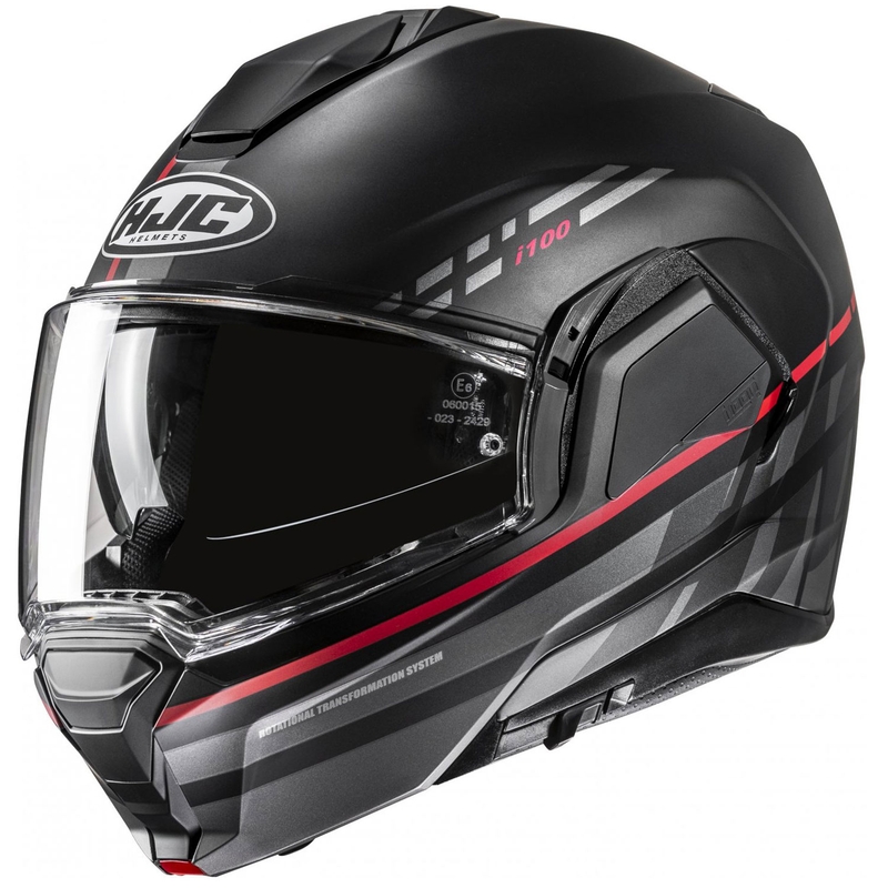 Casque moto modulable HJC i100 Sysma MC1SF gris-noir