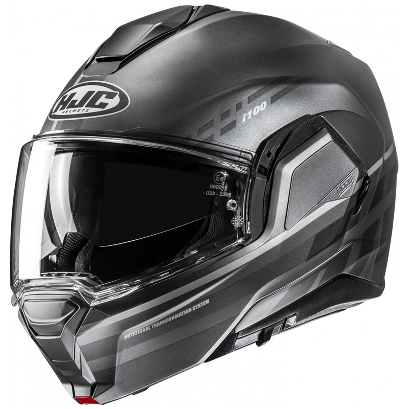 Casque de moto modulable HJC i100 Sysma MC5SF gris