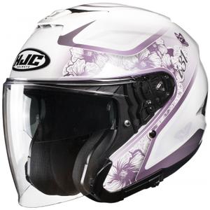 Casque moto ouvert HJC i31 Iona MC8 blanc-violet