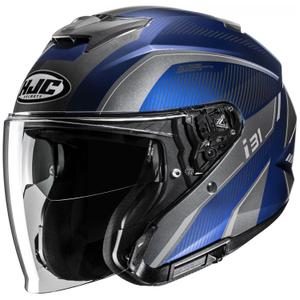 Casque moto ouvert HJC i31 Reno MC2 gris-bleu