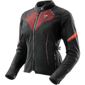 Blouson moto femme Rebelhorn Jax noir-rouge