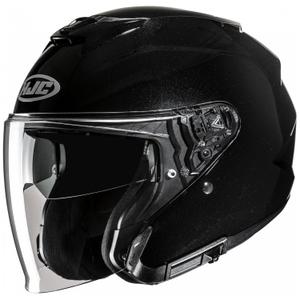 Casque moto ouvert HJC i31 Solid noir métallisé