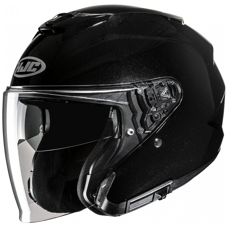 Casque moto ouvert HJC i31 Solid noir métallisé