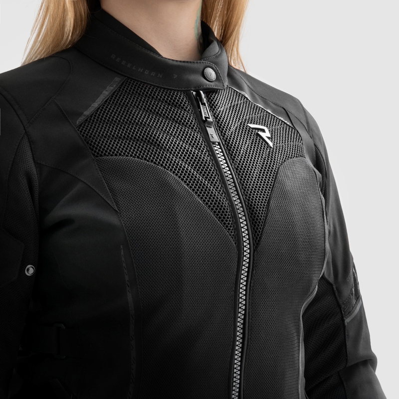 Veste de moto pour femme Rebelhorn Jax noire