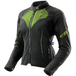Blouson moto femme Rebelhorn Jax noir-jaune fluo