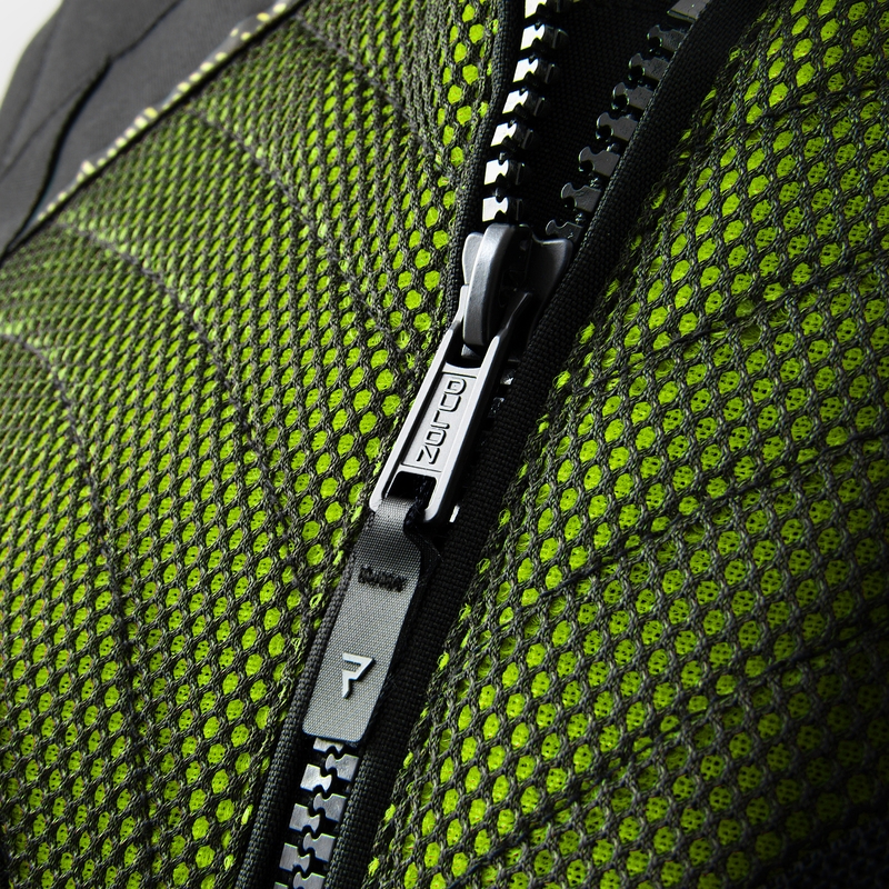 Blouson moto femme Rebelhorn Jax noir-jaune fluo