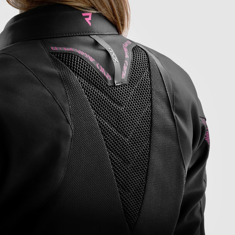 Blouson moto femme Rebelhorn Jax noir-rose