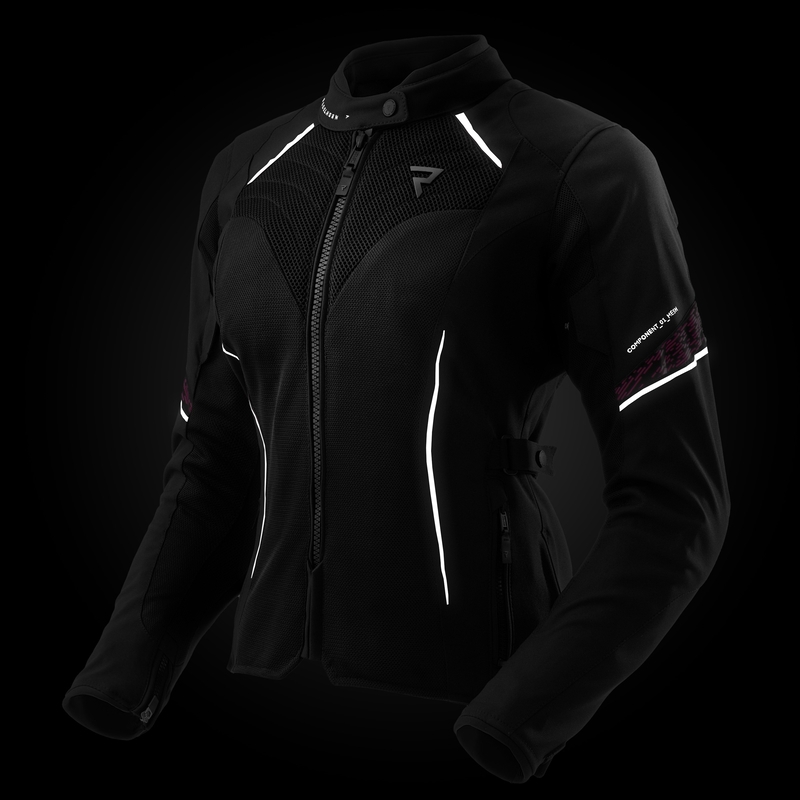 Blouson moto femme Rebelhorn Jax noir-rose