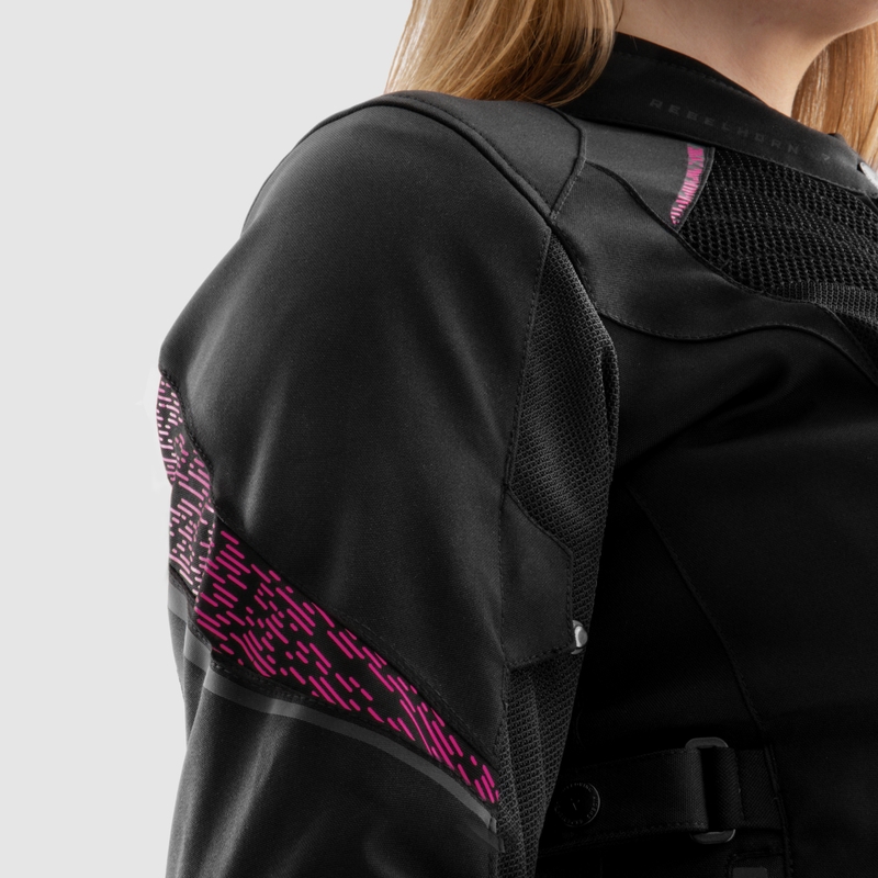 Blouson moto femme Rebelhorn Jax noir-rose