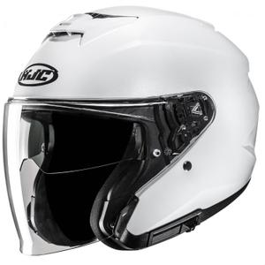Casque moto ouvert HJC i31 Solid blanc perle