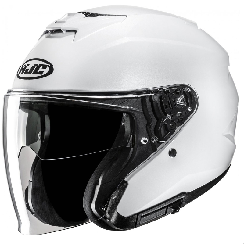 Casque moto ouvert HJC i31 Solid blanc perle