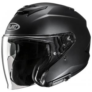 Casque de moto ouvert semi-plat HJC i31 Solid noir