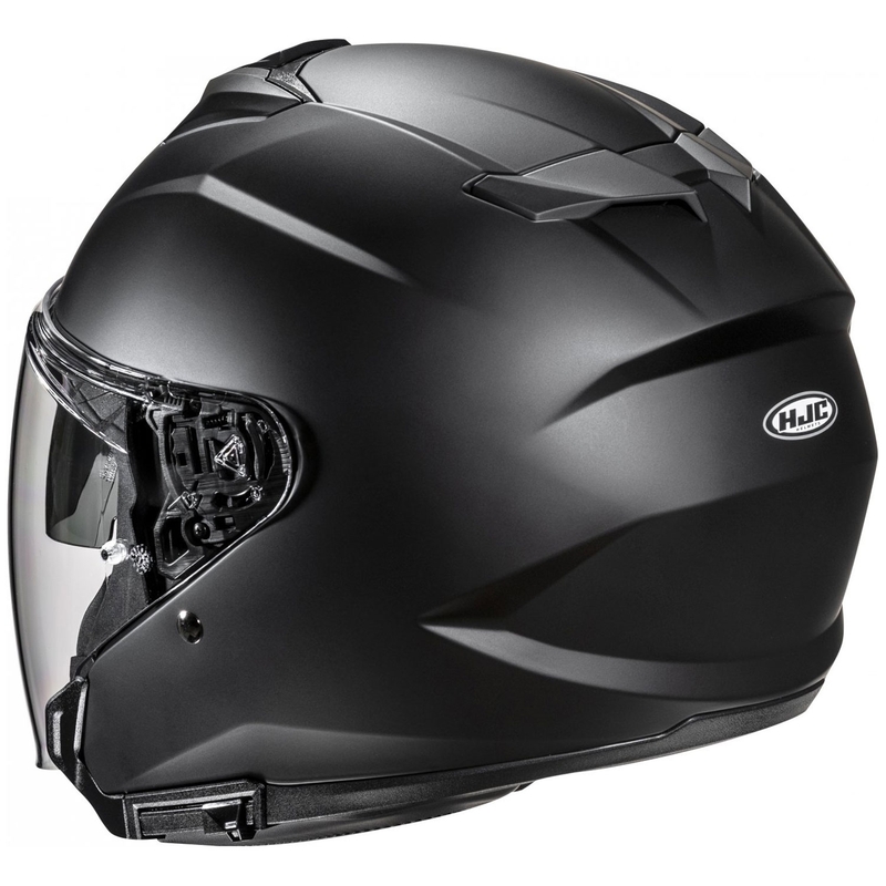 Casque de moto ouvert semi-plat HJC i31 Solid noir