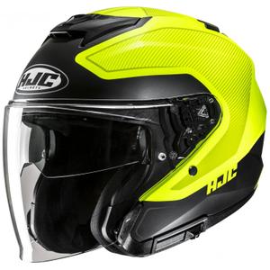 Casque moto ouvert HJC i31 Tevis MC3HSF jaune fluo-noir