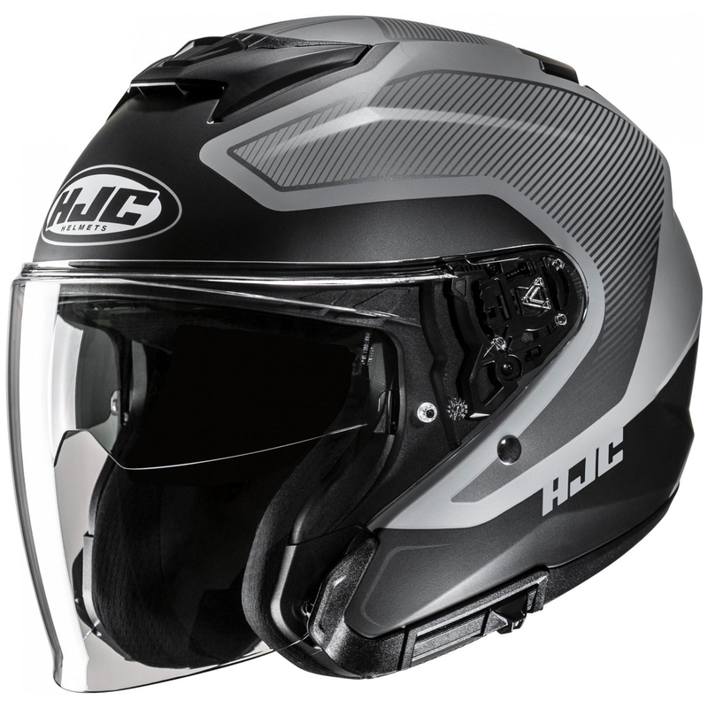 Casque moto ouvert HJC i31 Tevis MC5SF gris-noir