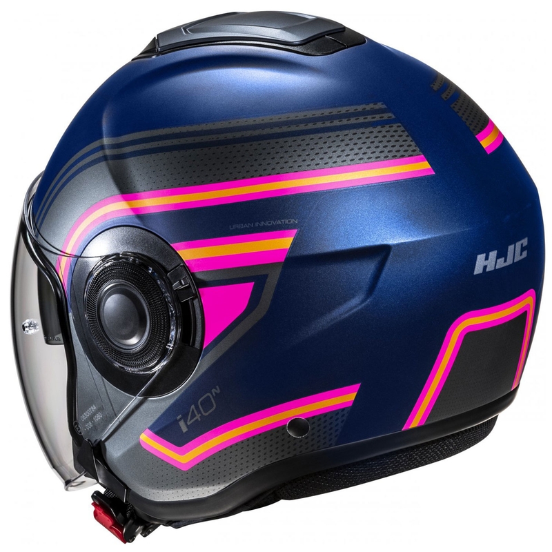 Casque Moto Ouvert HJC i40N Linia MC28SF Bleu-Gris-Rose