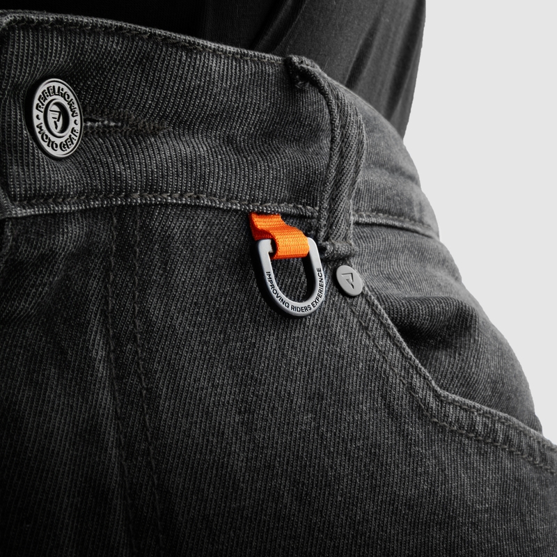 Jean moto Rebelhorn Vandal Mono noir délavé