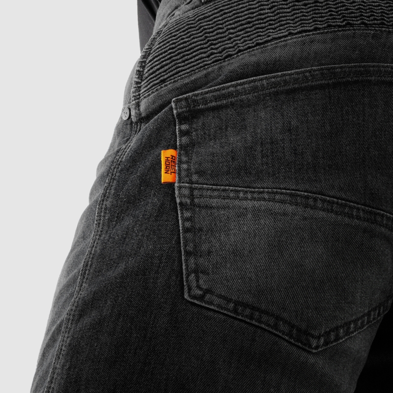 Jean moto Rebelhorn Vandal Mono noir délavé