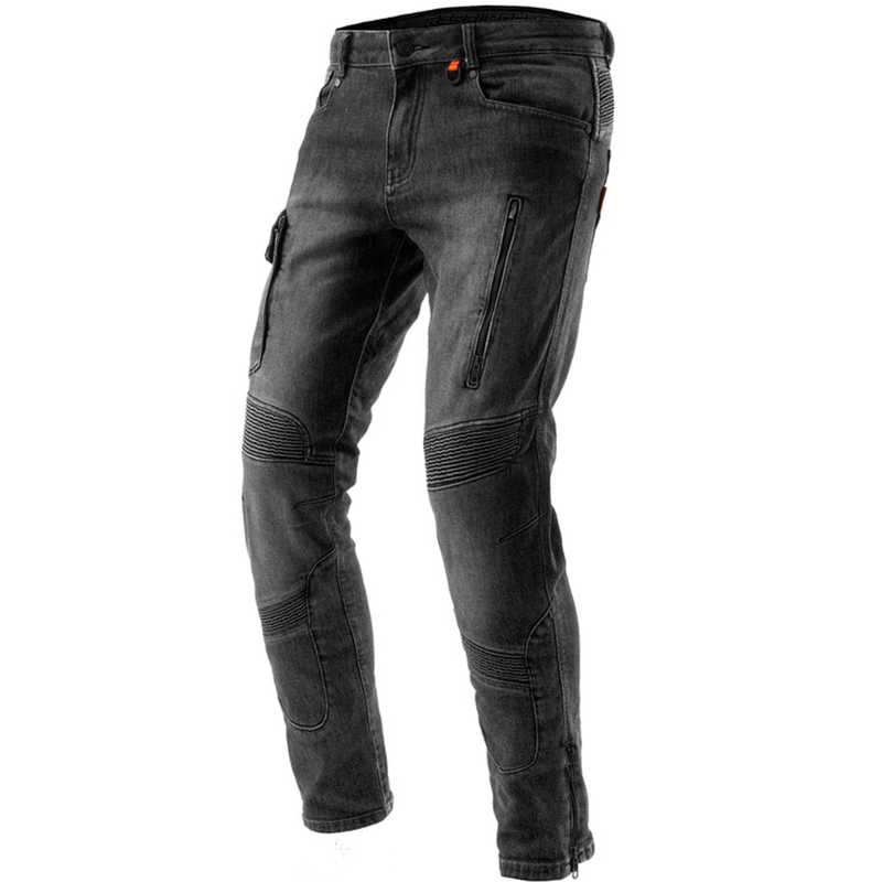 Jean motard noir délavé Rebelhorn Vandal Mono