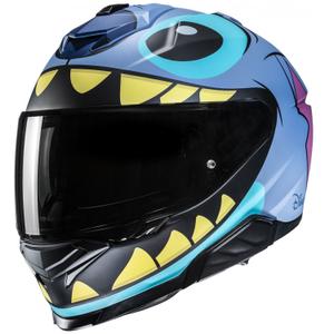 Casque moto intégral HJC i71Stitch Disney MC2SF bleu-violet