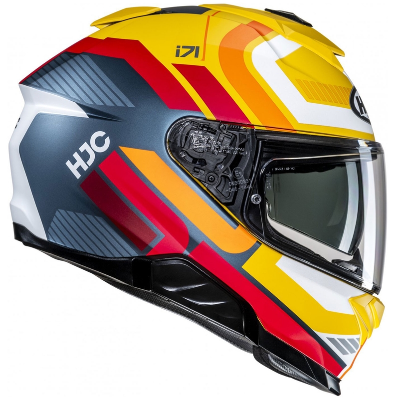Casque Moto Intégral HJC i71 Viz MC3SF Jaune-Rouge-Noir