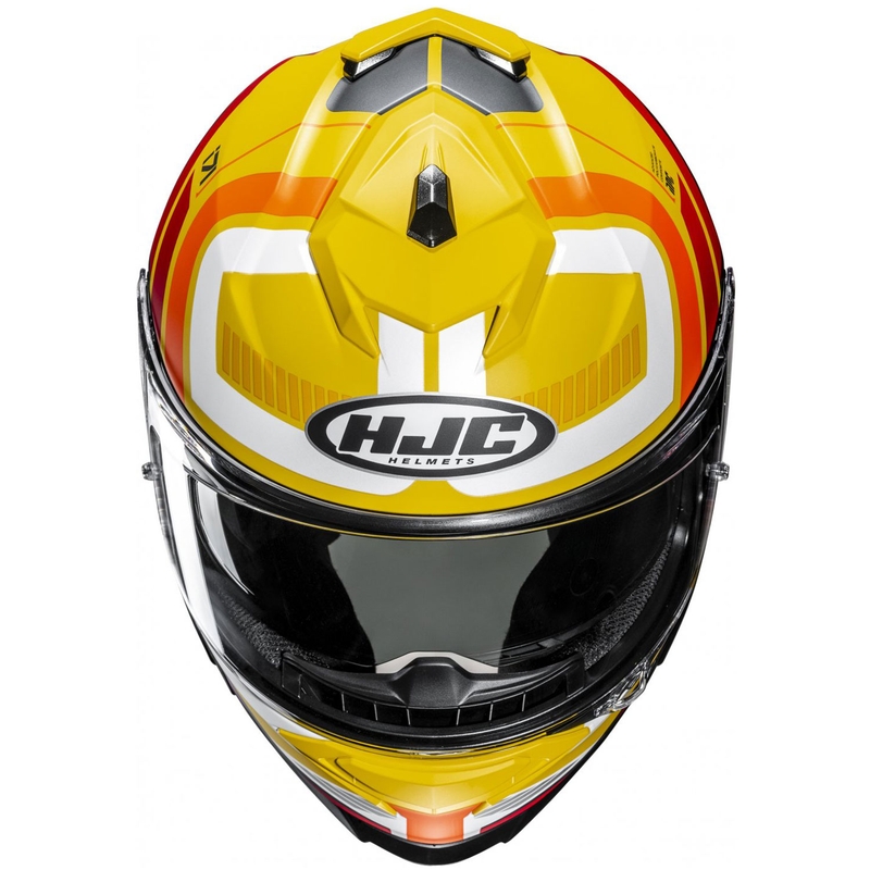 Casque Moto Intégral HJC i71 Viz MC3SF Jaune-Rouge-Noir