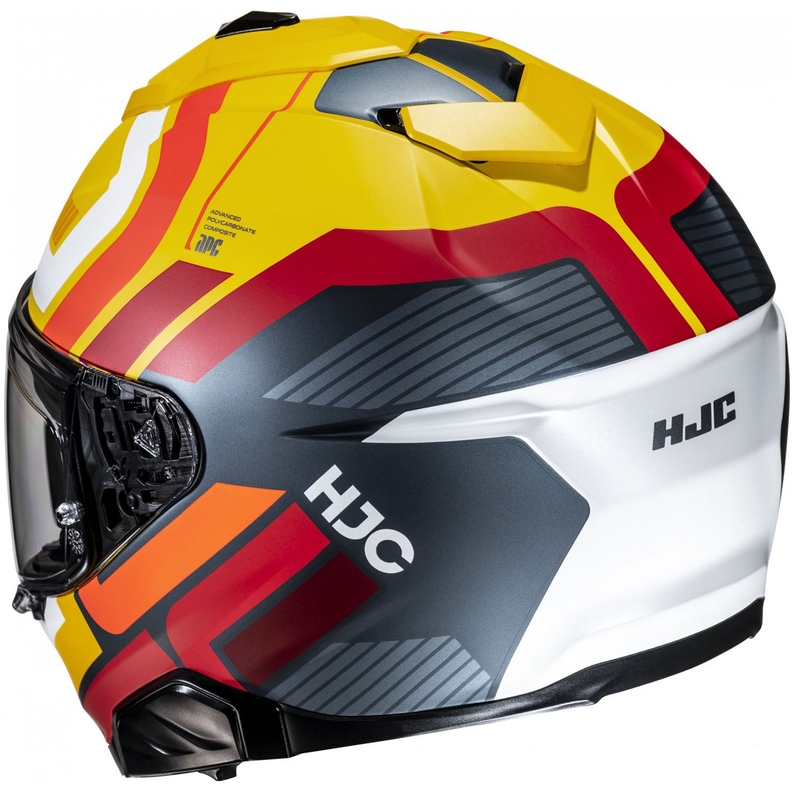 Casque Moto Intégral HJC i71 Viz MC3SF Jaune-Rouge-Noir
