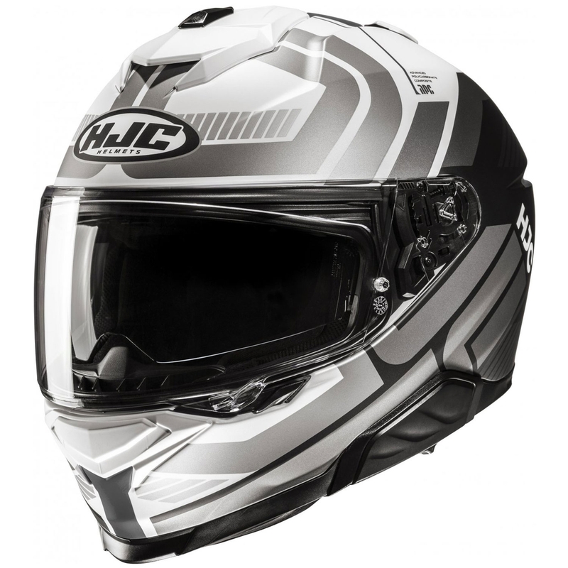 Casque Moto Intégral HJC i71 Viz MC5 Gris-Blanc-Noir
