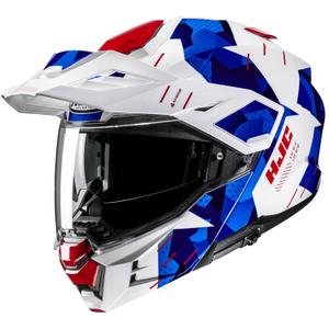 Casque moto modulable HJC i80 Roki MC21 blanc-bleu-rouge