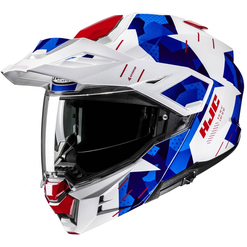 Casque moto modulable HJC i80 Roki MC21 blanc-bleu-rouge