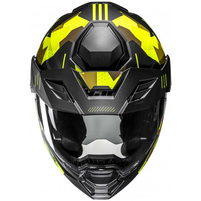 Casque moto modulable HJC i80 Roki MC3HSF jaune fluo-noir