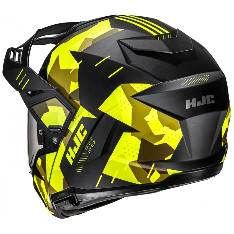 Casque moto modulable HJC i80 Roki MC3HSF jaune fluo-noir