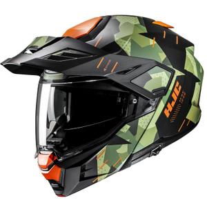 Casque moto modulable HJC i80 Roki MC47SF vert-noir