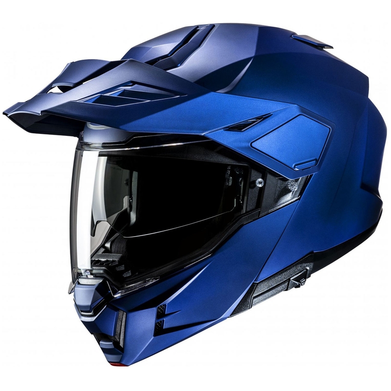 Casque moto modulable semi-plat HJC i80 Solid bleu métallisé