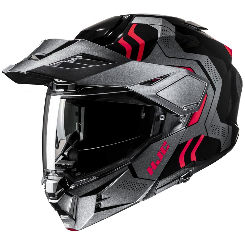 Casque moto modulable HJC i80 Velly MC1 noir-rouge