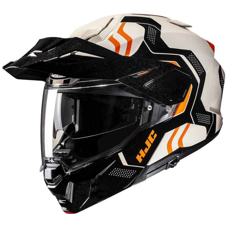 Casque moto modulable HJC i80 Velly MC7 beige-noir